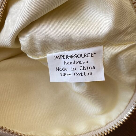 Paper source zipper pouch cream and turquoise - Picture 3 of 6